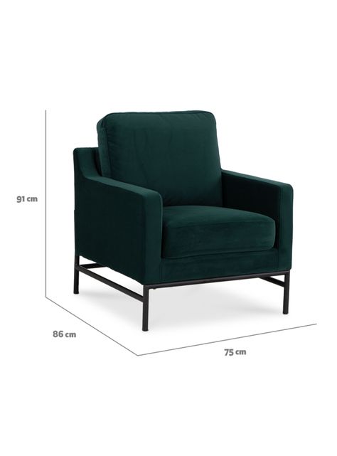 Poltrona Cilla Verde Oscuro-1
