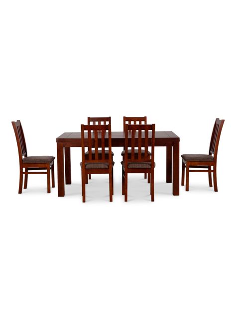 Juego Comedor Ñuble 6 Sillas Caramelo Chocolate-1