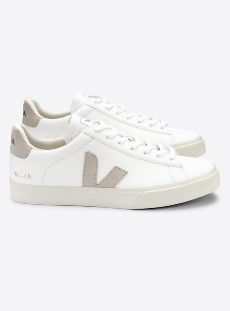 Zapatilla Mujer Veja Campo White Natural-Suede-1