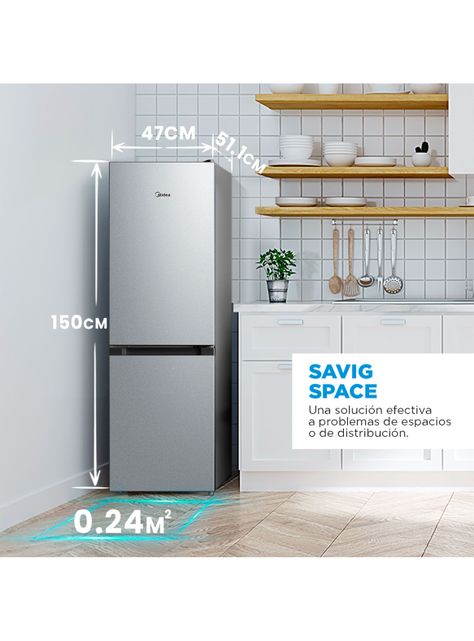 Refrigerador Bottom Freezer Frío Directo 169 Litros MDRB241FGE50-6