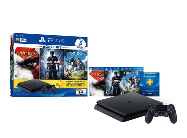 Consola PS4 500 GB + Control + 3 Juegos + PS Plus-0