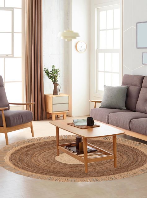 Alfombra Yute Round Collect Natural 150 cm-2