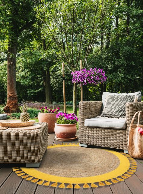 Alfombra Malibu Yute 150 cm Amarillo-2