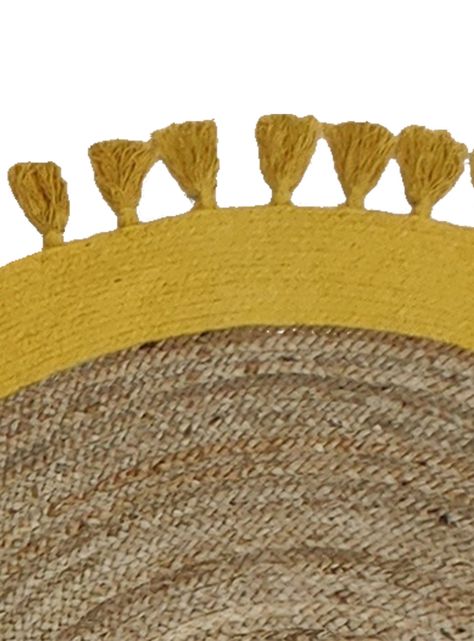 Alfombra Malibu Yute 150 cm Amarillo-1