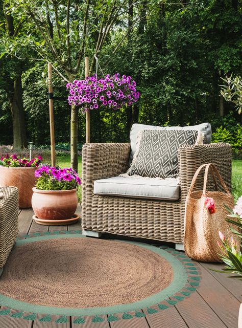 Alfombra Malibu Yute 150 cm Aqua-2