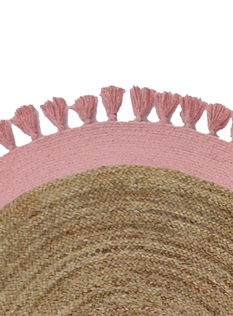 Alfombra Malibu Yute 150 cm Rosa-1