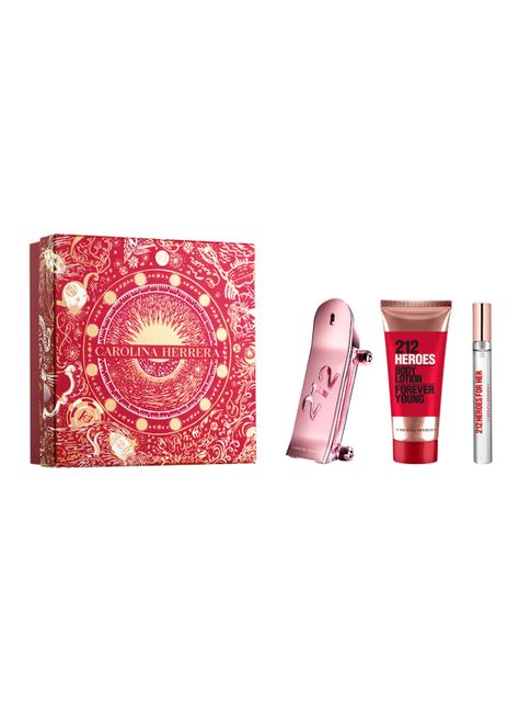 Set Perfume Carolina Herrera 212 Heroes For Her EDP Mujer 80 ml + Body Lotion 100 ml + Megaspritzer 10 ml-1
