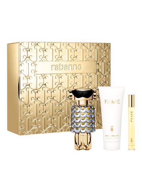 Set Perfume Paco Rabanne Fame EDP Mujer 80 ml + Body Lotion 100 ml + Megaspritzer 10 ml-1