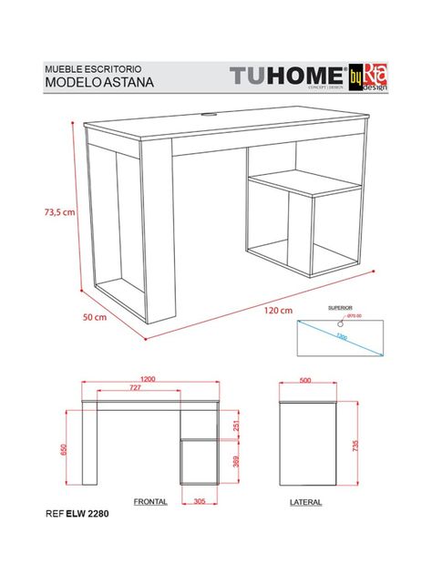Combo: Clóset 2P Home + Escritorio Astana TuHome-2