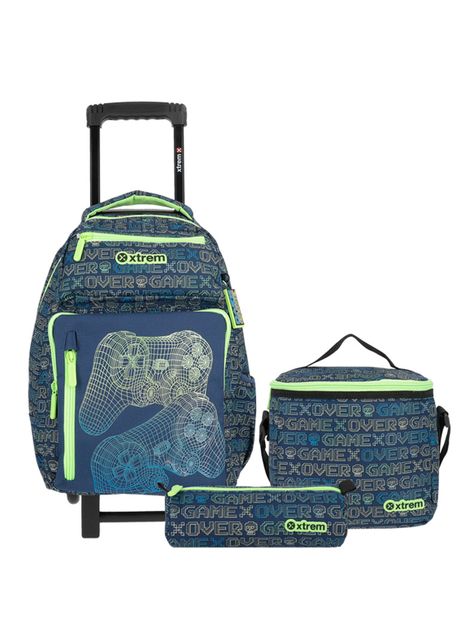 Pack Mochila con Ruedas Niño New Run Azul-0