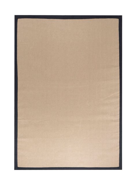 Alfombra Yute 190 x 290 cm Border Negro-0