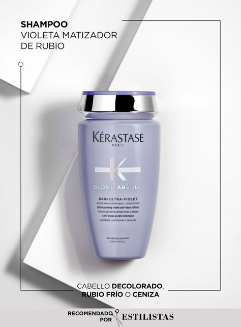 Shampoo Matizador Cabello Rubio O Decolorado Bain Ultra-Violet Blond Absolu 250ml-1