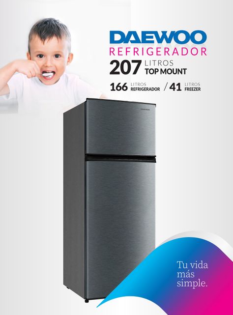Refrigerador Top Mount Frío Directo 207 Litros DRVTB210DFNNNCL-4
