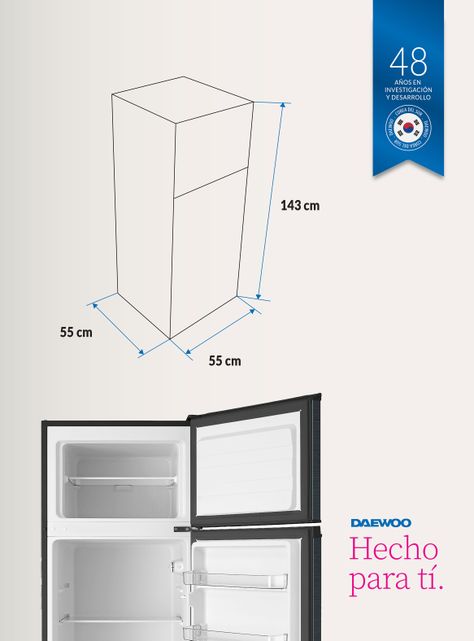 Refrigerador Top Mount Frío Directo 207 Litros DRVTB210DFNNNCL-1