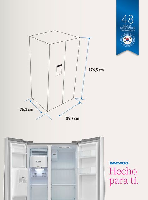 Refrigerador Side by Side No Frost 504 Litros Dispensador Agua/Hielo DRSS568NFIWDCL-1