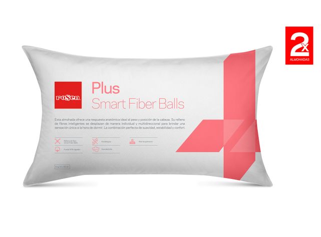Pack 2 Almohadas Soft Plus 50 x 90 cm-0