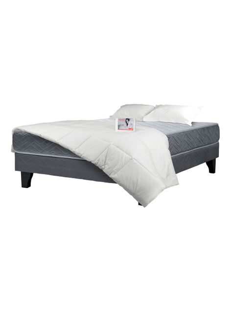 Cama Europea Cadiz Full 190 cm + Set Textil-0