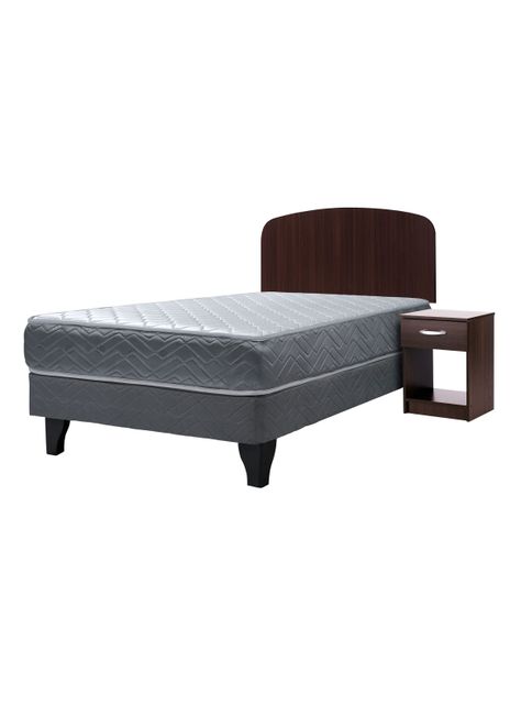 Cama Europea Cadiz 1.5 Plazas 190 cm + Set de Muebles Asturias-0