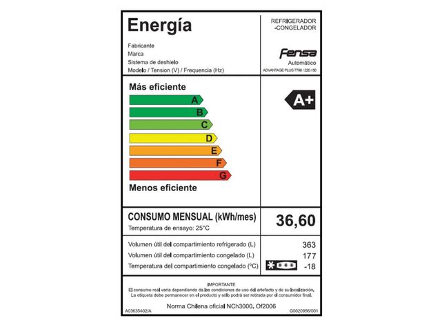 Refrigerador Fensa Side By Side No Frost 540 Litros Advantage Plus 7790-3
