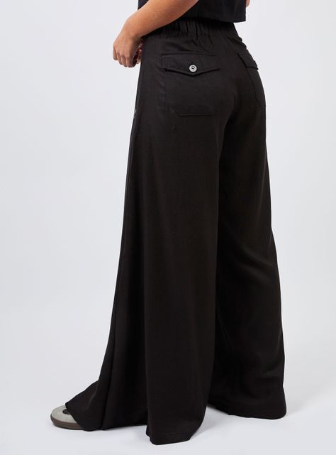 Pantalón Candelaria Tiro Medio Lino-1
