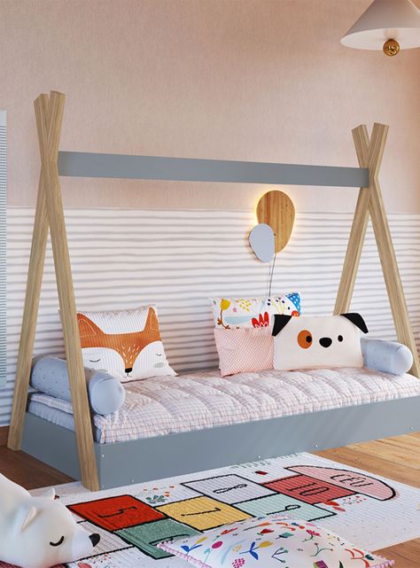 Cama de Transición Infantil Montessori Azul-3