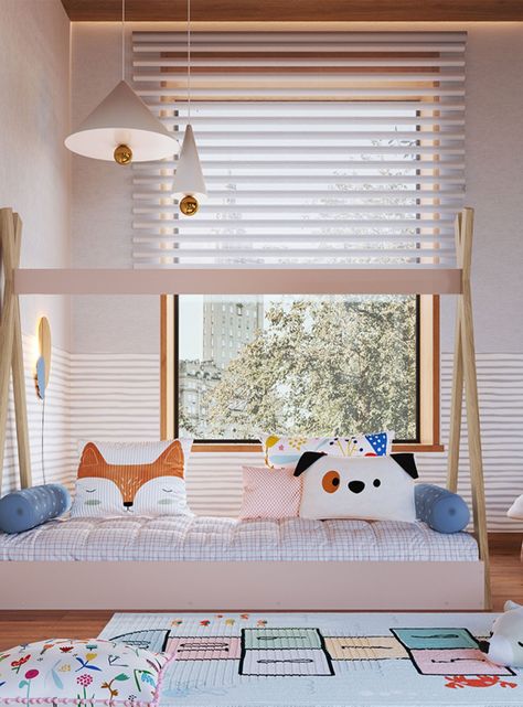 Cama de Transición Infantil Montessori Rosa-2