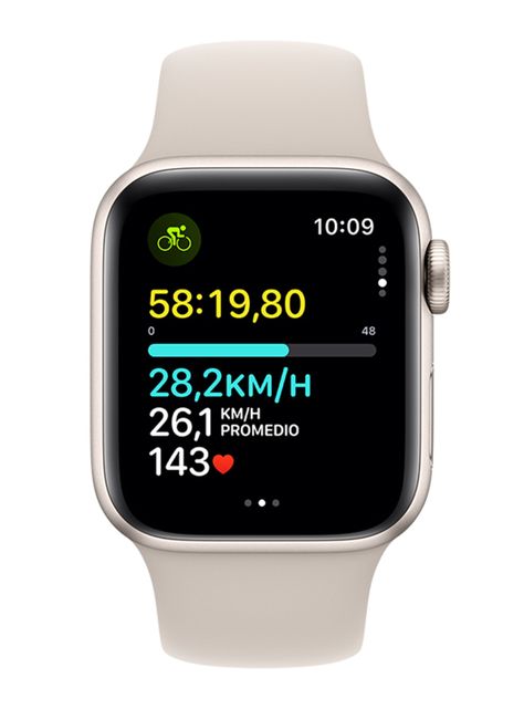 Apple Watch SE GPS 40mm Caja Aluminio y Correa Deportiva Blanco Estelar Talla S/M-5