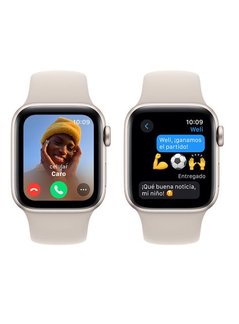 Apple Watch SE GPS 40mm Caja Aluminio y Correa Deportiva Blanco Estelar Talla S/M-3