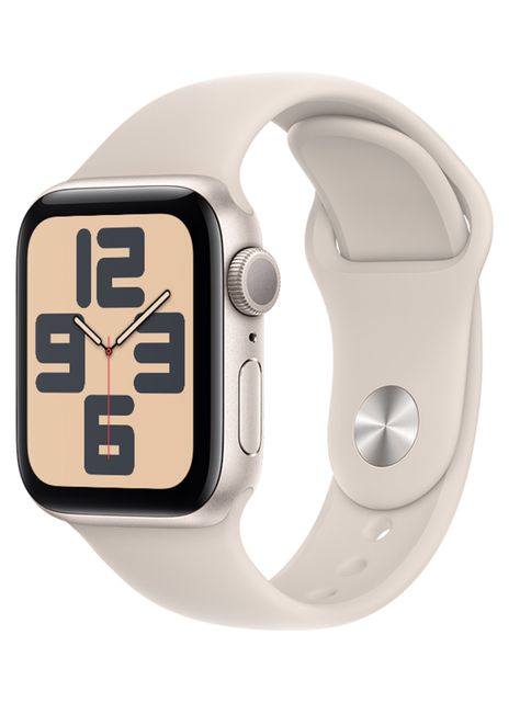 Apple Watch SE GPS 40mm Caja Aluminio y Correa Deportiva Blanco Estelar Talla M/L-0