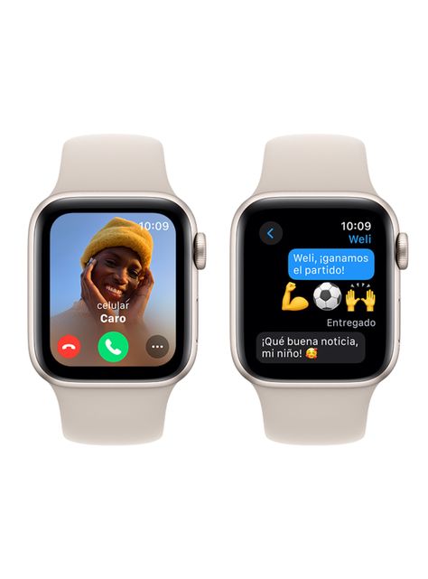 Apple Watch SE GPS 40mm Caja Aluminio y Correa Deportiva Blanco Estelar Talla M/L-3