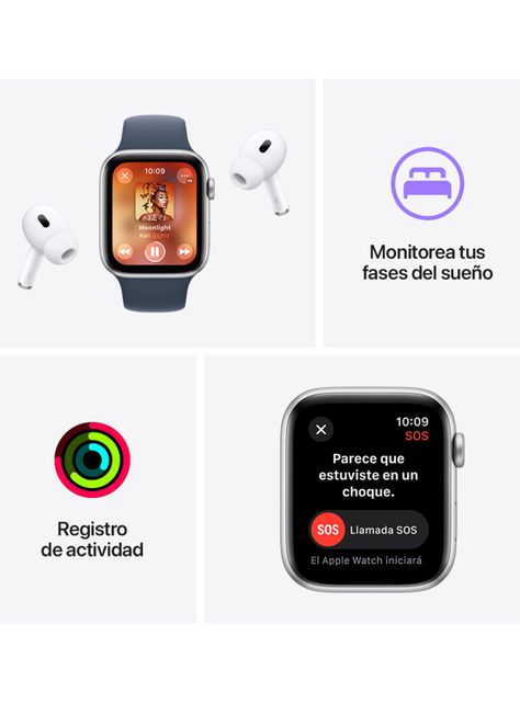 Apple Watch SE GPS 40mm Caja Aluminio y Correa Loop Blanco Estelar-6