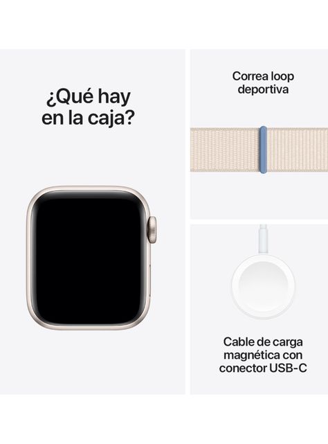 Apple Watch SE GPS 40mm Caja Aluminio y Correa Loop Blanco Estelar-7