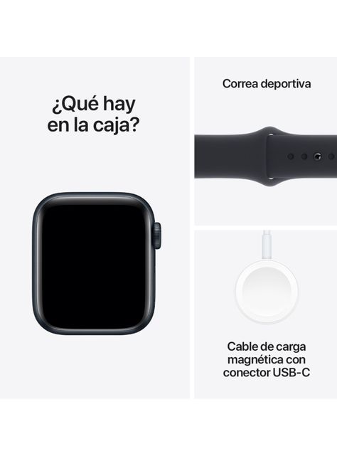 Apple Watch SE GPS 40mm Caja Aluminio y Correa Deportiva Medianoche Talla S/M-7