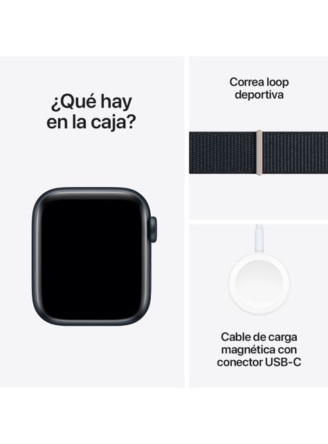 Apple Watch SE GPS 40mm Caja Aluminio y Correa Loop Medianoche-7