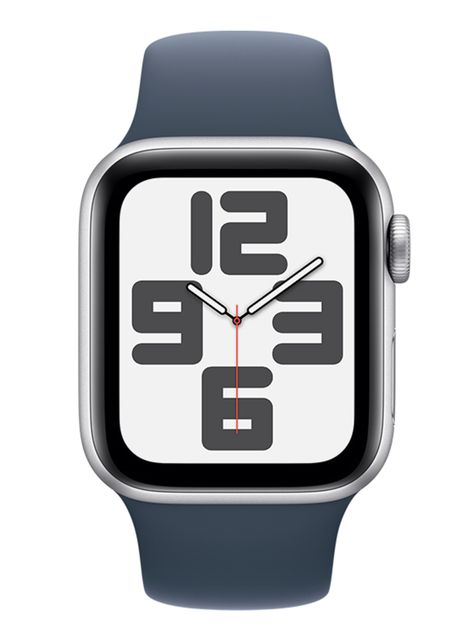 Apple Watch SE GPS 40mm Caja Aluminio Color Plata y Correa Deportiva Azul Talla S/M-1