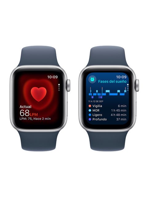 Apple Watch SE GPS 40mm Caja Aluminio Color Plata y Correa Deportiva Azul Talla S/M-4