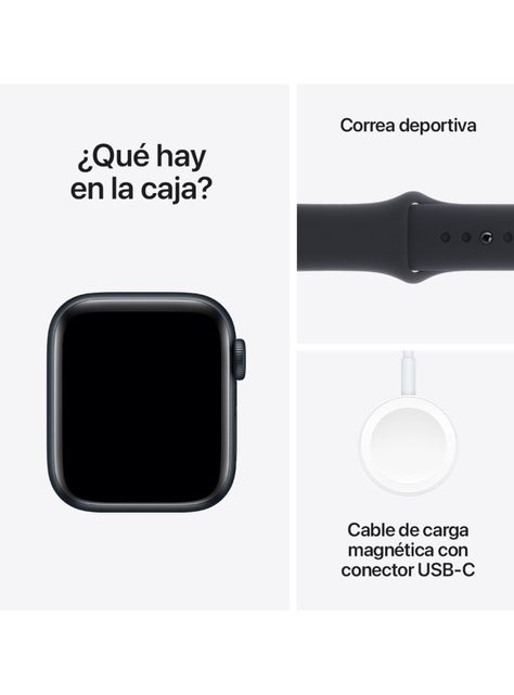 Apple Watch SE GPS 44mm Caja Aluminio y Correa Deportiva Medianoche Talla M/L-7