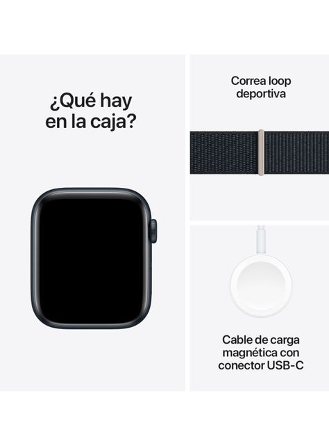 Apple Watch SE GPS 44mm Caja Aluminio y Correa Loop Medianoche-7