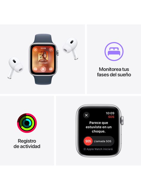 Apple Watch SE GPS 44mm Caja Aluminio y Correa Loop Medianoche-6
