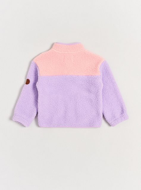 Chaqueta Sherpa Color Block Bolsillos-3