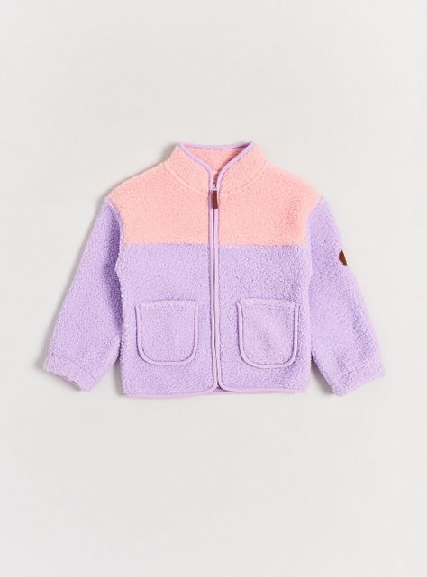 Chaqueta Sherpa Color Block Bolsillos-2