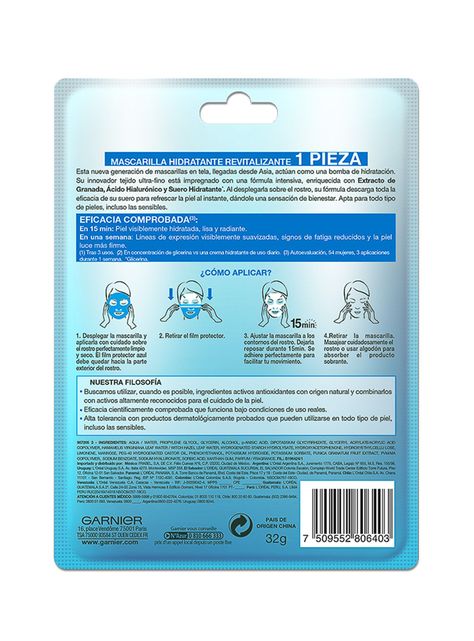 Mascarilla Garnier Skin Active Facial Tela Granada-2