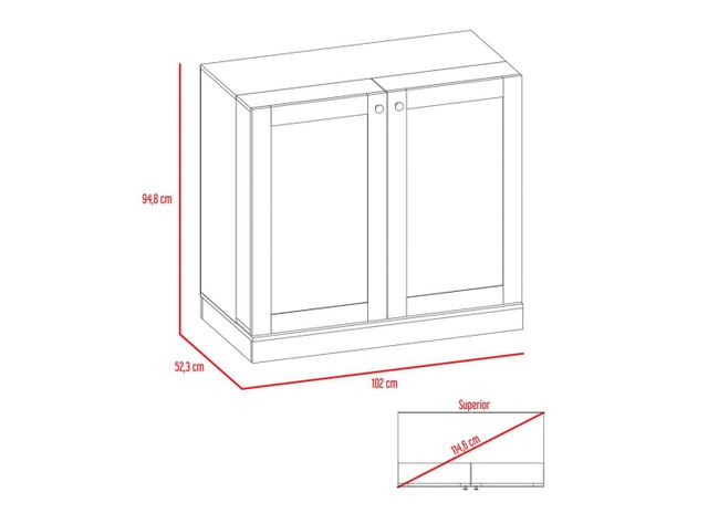 Mueble Bar Normandia 2 Puertas TuHome-6