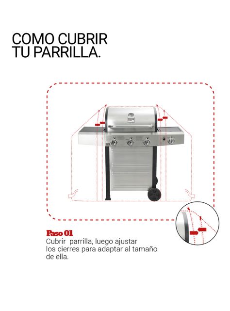 Funda para Parrilla Ajustable 2-3-4 Quemadores-2