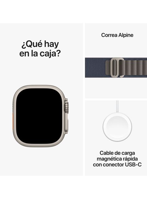 Apple Watch Ultra 2 GPS + Cellular Titanio 49mm Correa Loop Alpine Azul Talla M-8