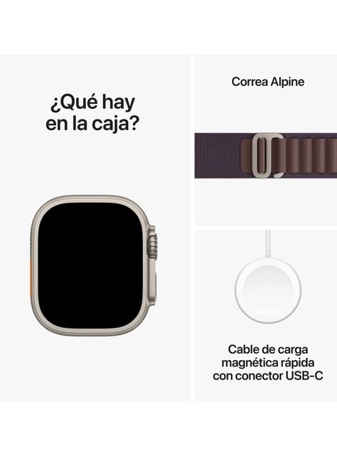 Apple Watch Ultra 2 GPS + Cellular Titanio 49mm Correa Loop Alpine Índigo Talla M-8