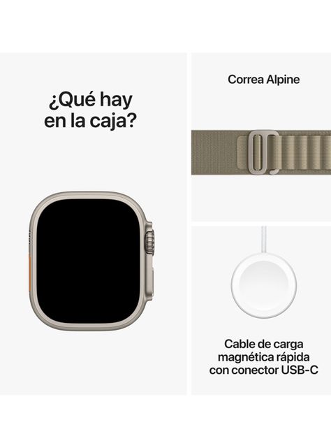 Apple Watch Ultra 2 GPS + Cellular Titanio 49mm Correa Loop Alpine Verde Oliva Talla L-8