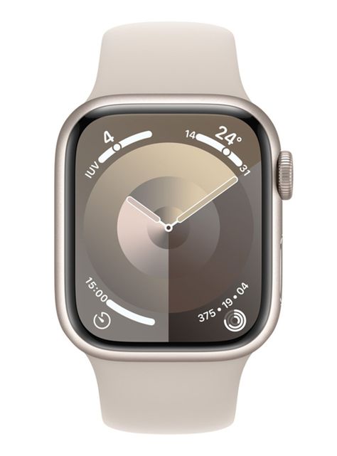 Apple Watch Series 9 GPS 41mm Caja Aluminio y Correa Deportiva Blanco Estelar Talla S/M-1