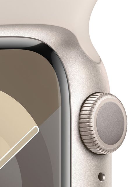 Apple Watch Series 9 GPS 41mm Caja Aluminio y Correa Deportiva Blanco Estelar Talla S/M-2