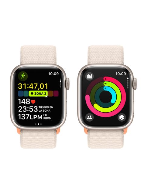 Apple Watch Series 9 GPS 41mm Caja Aluminio y Correa Loop Blanco Estelar-7